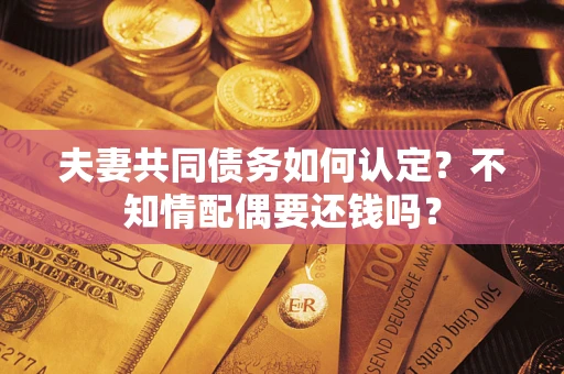 北京夫妻共同债务如何认定？不知情配偶要还钱吗？