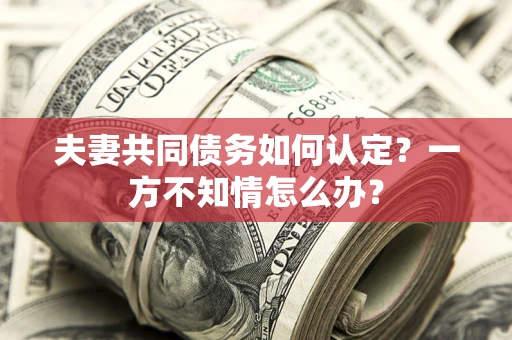 北京夫妻共同债务如何认定？一方不知情怎么办？