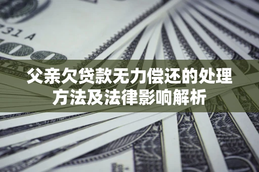 北京父亲欠贷款无力偿还的处理方法及法律影响解析